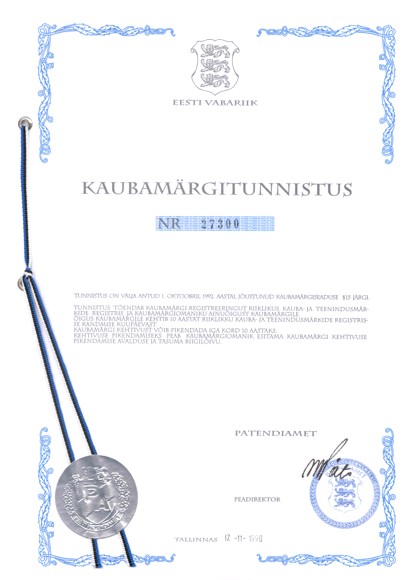 Kaubamärgitunnistus